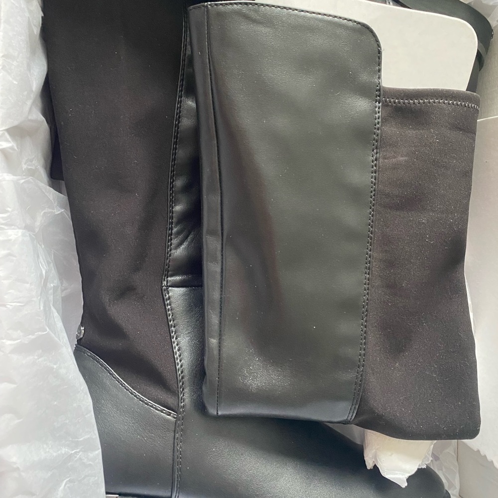 Nine West, over the knee, flat boot in black, size 9.5,ALLAIR8, - Picture 2 of 8